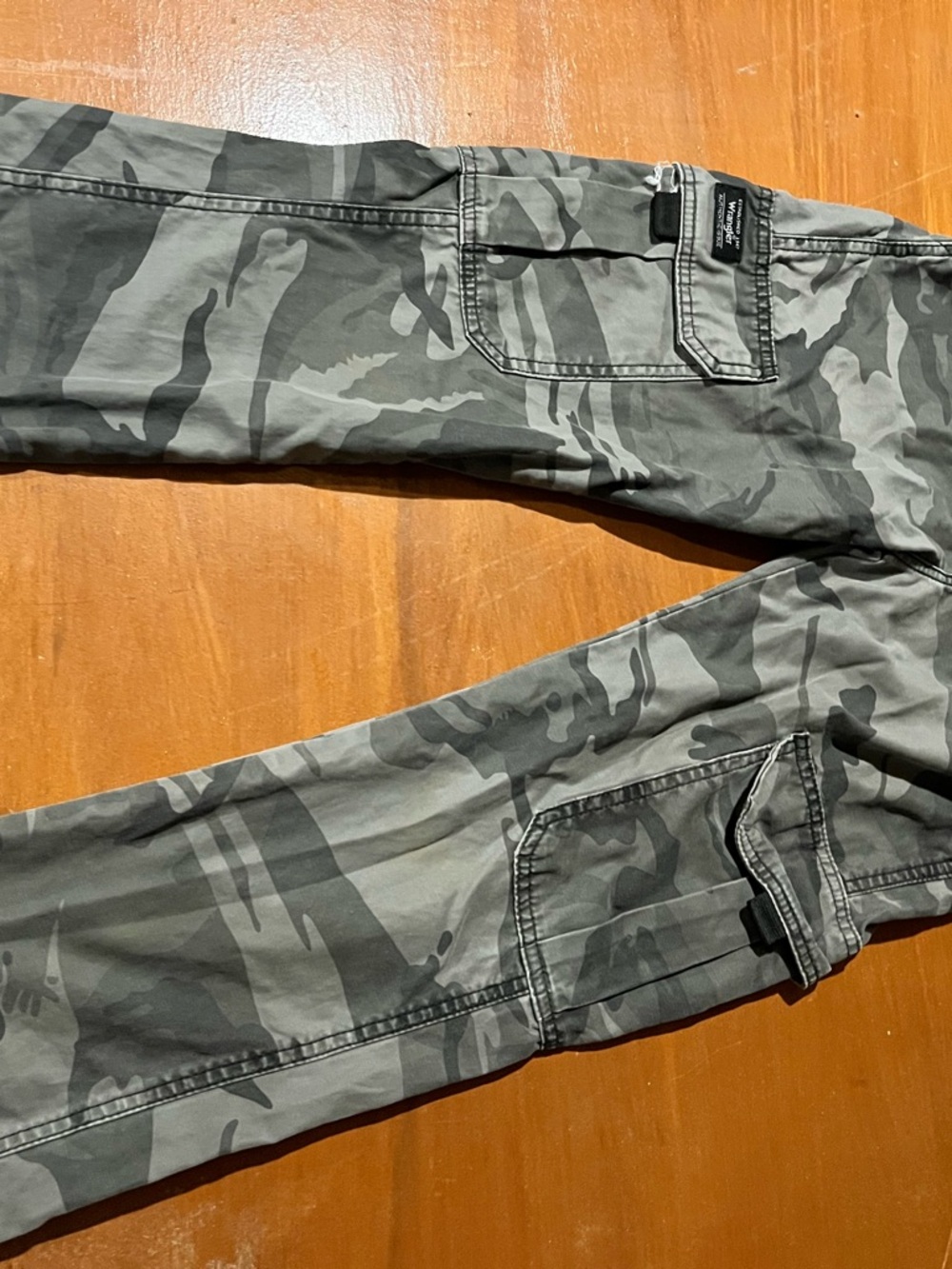 Wrangler Kids Green & Gray Camo Cargo Pants